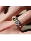 Bague argent pierres quartz et tourmaline