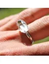 Bague argent pierres quartz et tourmaline