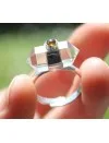 Bague argent pierres quartz et tourmaline