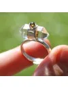 Bague argent pierres quartz et tourmaline