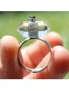 Bague argent pierres quartz et tourmaline
