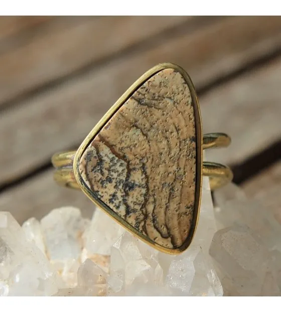 Bijoux ethnique bague laiton pierre naturelle shantilight Bijoux ethnique bague laiton pierre naturelle shantilight