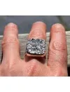Bague argent ajustable pierre brute de biotite shantilight