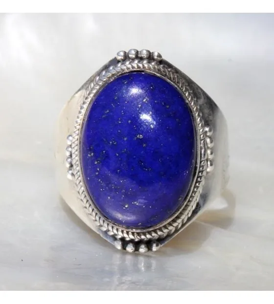 Bague homme bijoux argent lapis lazuli shantilight Bague homme bijoux argent lapis lazuli shantilight