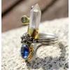 Bague ethnique, bijoux moderne steampunk pierres naturelles shantilight