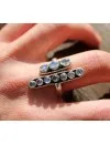 Bague argent bijoux ethnique pierres de lunes arc en ciel shantilight