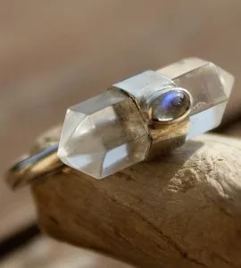 Bijoux argent bague ethnique cristal labradorite shantilight