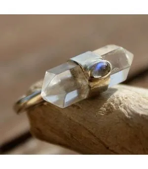 Bijoux argent bague ethnique cristal labradorite shantilight