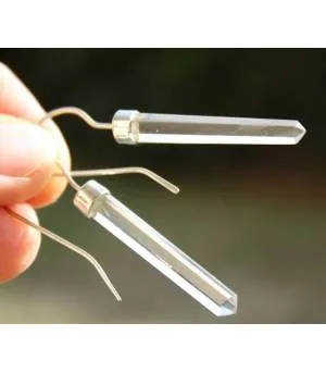 Boucles d'oreilles ethniques bijoux argent spike cristaux naturels shantilight