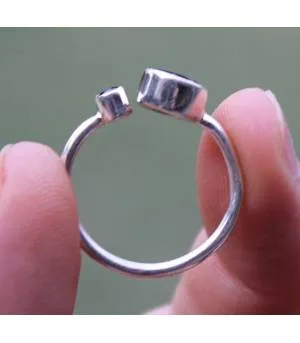 Bague argent grenat pierres naturelles