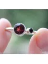 Bague argent grenat pierres naturelles