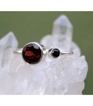 Bague argent grenat pierres naturelles