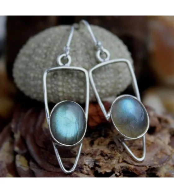 Bijoux ethnique boucles d'oreilles labradorite shantilight Bijoux ethnique boucles d'oreilles labradorite shantilight
