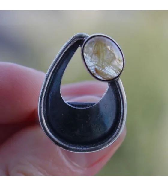 Bague argent quartz rutilé shantilight Bague argent quartz rutilé shantilight