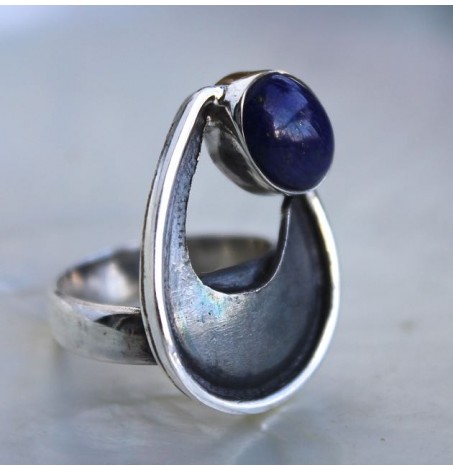 Bague argent bijoux lapis lazuli shantilight