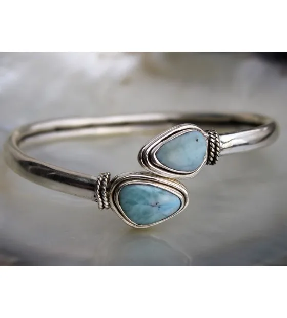 Bracelet argent bijoux larimar shantilight Bracelet argent bijoux larimar shantilight