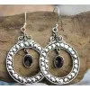 Bijoux ethnique boucles argent quartz rutilé shantilight