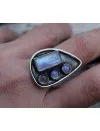 Bijoux ethnique bague argent pierre de lune Shantilight