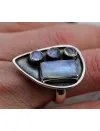 Bijoux ethnique bague argent pierre de lune Shantilight