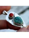 Pendentif argent bijoux ethnique homme femme turquoise corail shantilight