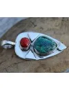 Pendentif argent bijoux ethnique homme femme turquoise corail shantilight