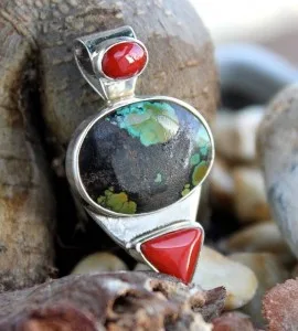 bijoux homme pendentif argent pierres shantilight