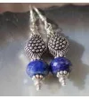 Boucles d'oreilles ethniques argent lapis lazuli shantilight