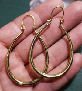 Bijoux ethnique laiton boucles d'oreilles créoles shantilight