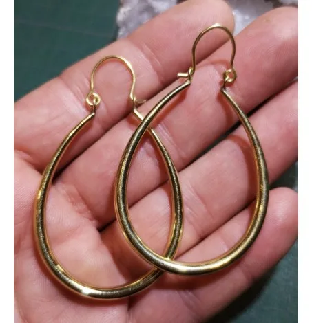 Bijoux ethnique laiton boucles d'oreilles créoles shantilight