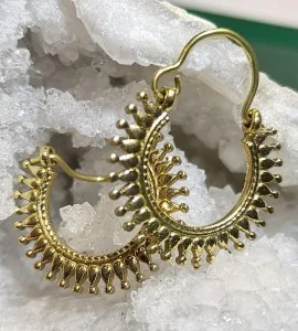 Bijoux ethnique boucles d'oreilles creoles laiton shantilight