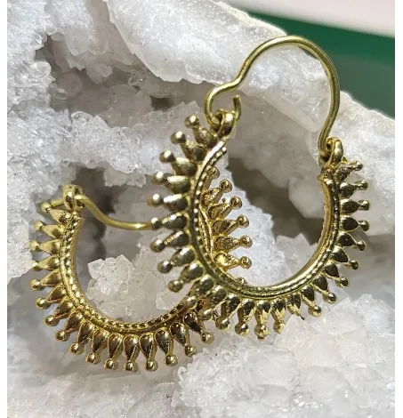 Bijoux ethnique boucles d'oreilles creoles laiton shantilight