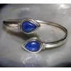 bracelet jonc argent lapis lazuli shantilight