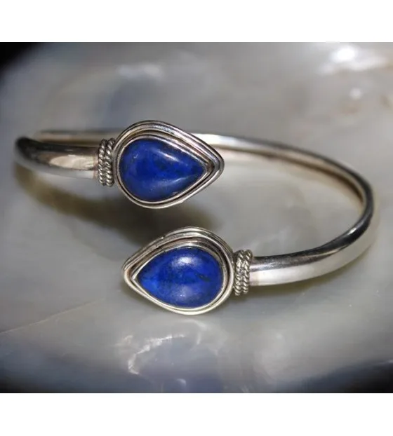 bracelet jonc argent lapis lazuli shantilight bracelet jonc argent lapis lazuli shantilight