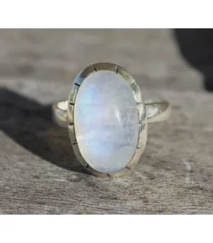 Bague Chandra Devi – Argent 925 & Pierre de lune