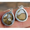 Boucles d'oreilles argent bijoux ethnique pierres de jaspe shantilight