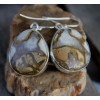 Boucles d'oreilles argent bijoux ethnique pierres de jaspe shantilight