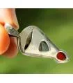Pendentif tribal argent 925 oxydé trio de pierres labradorite et goutte cornaline