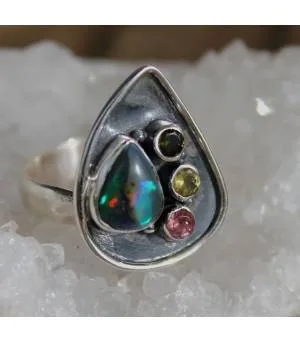 Bijoux argent bague ethnique pierres naturelles Shantilight