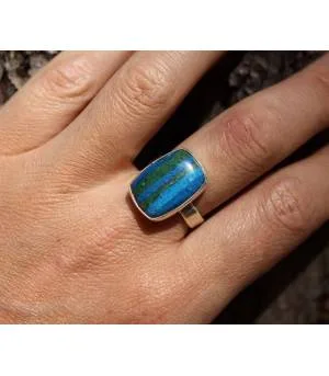 Bague argent pierre naturelle jaspe shantilight