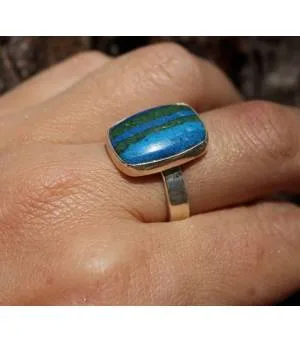 Bague argent pierre naturelle jaspe shantilight