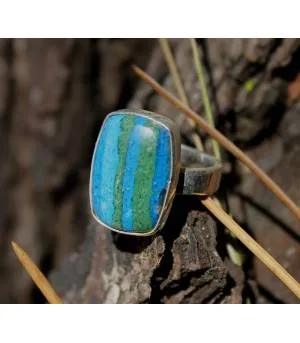 Bague argent pierre naturelle jaspe shantilight