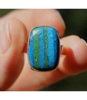 Bague argent pierre naturelle jaspe shantilight