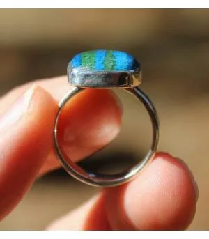 Bague argent pierre naturelle jaspe shantilight