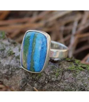 Bague argent pierre naturelle jaspe shantilight