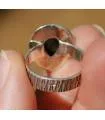 Bague argent ethnique chic pierre naturelle larimar