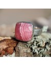 Bague argent bijoux pierre naturelle rhodochrosite shantilight