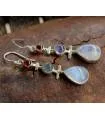 Boucles d'oreilles argent pierres de lune naturelles