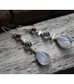 Boucles d'oreilles argent pierres de lune naturelles