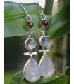 Boucles d'oreilles argent pierres de lune naturelles