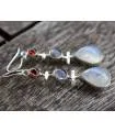 Boucles d'oreilles argent pierres de lune naturelles